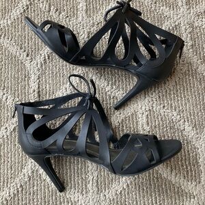 Impo Black Strappy Heels Size 8